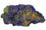 Sparkling Azurite Crystals with Malachite - Laos #170026-4